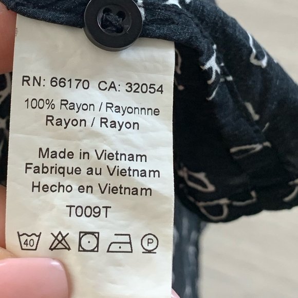 Anthropologie 11.1 Thylo Percy Black & White Glasses Print Tunic Top - Picture 6 of 10